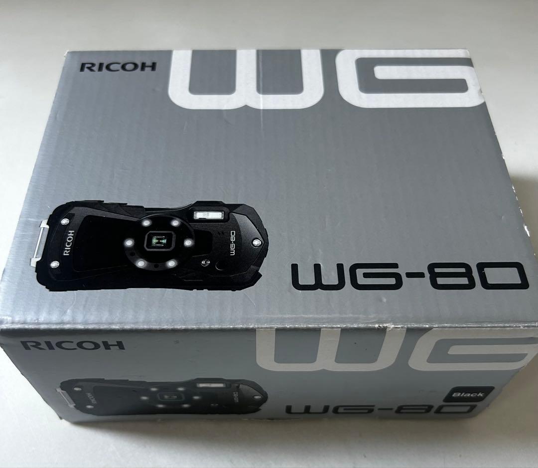【ほぼ新品】RICOH WG-80 ブラック 防水カメラ