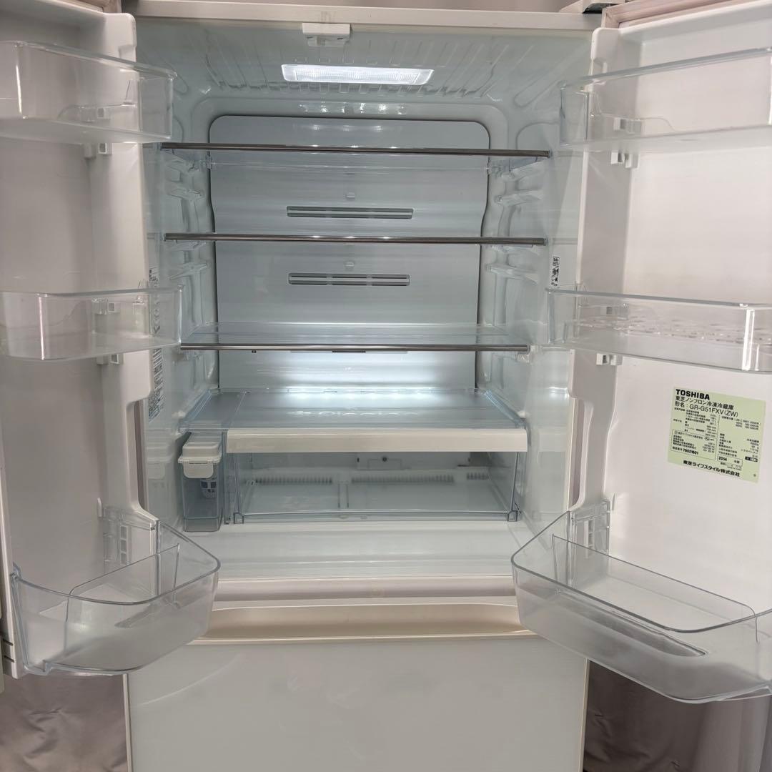 857　東芝　冷蔵庫　大型　500-600ℓ　真ん中野菜室　安い　中古　設置無料