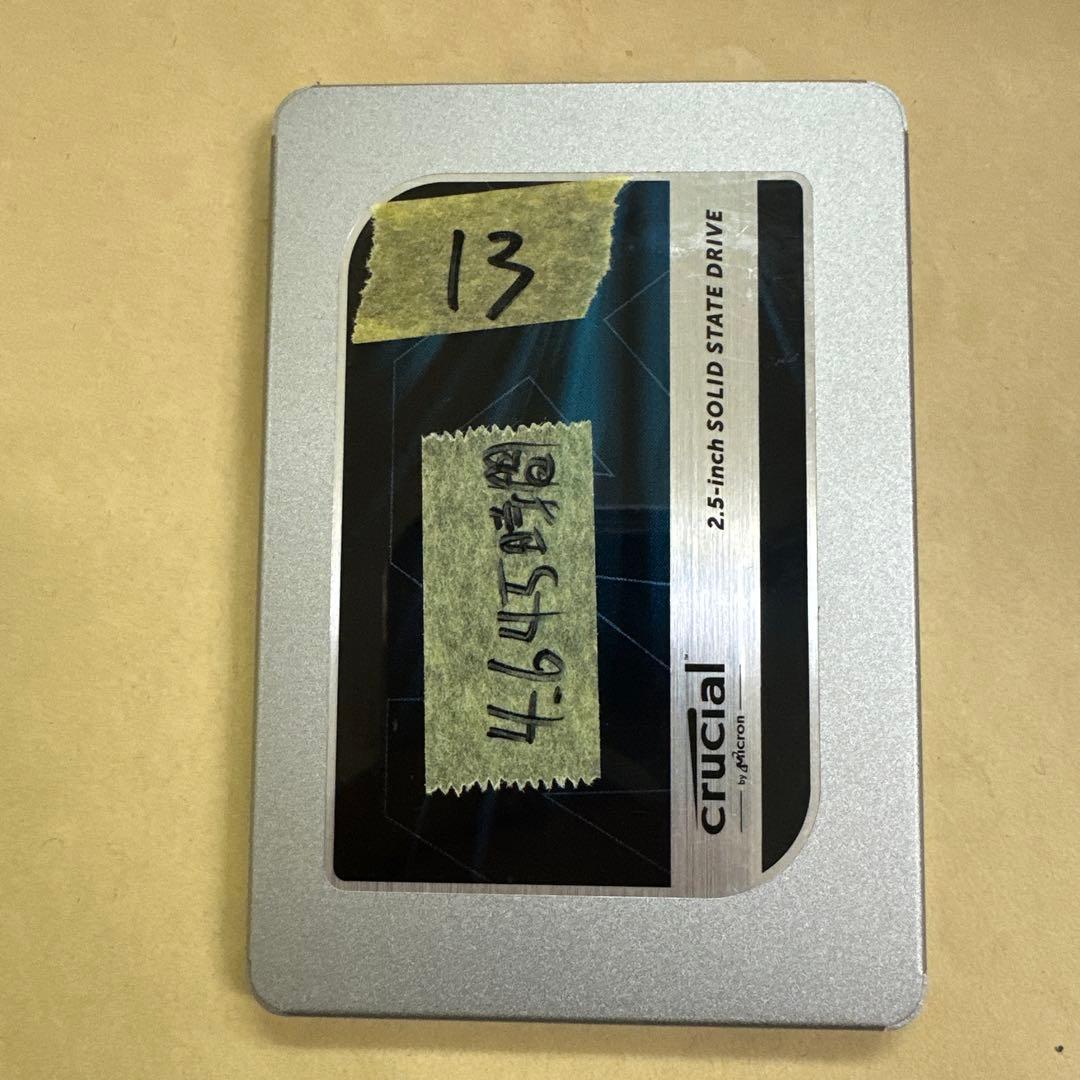 13. crucial 500GB SSD 2.5インチ SATA 動作確認済み