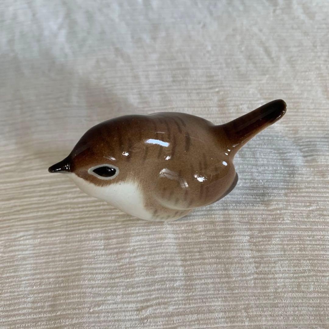 ヴィンテージ ロモノーソフ ミソサザイ 小鳥 置物 フィギュリン