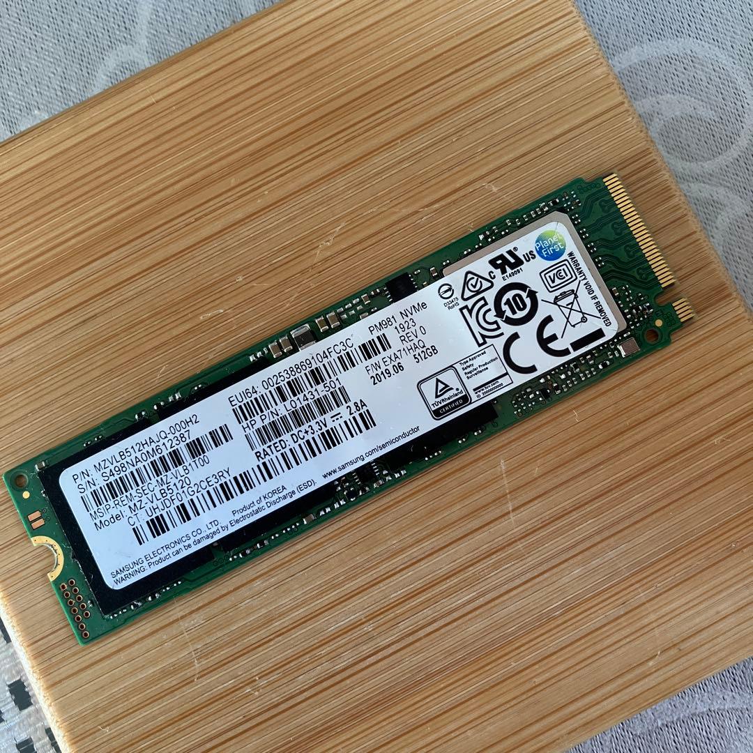 内蔵型SSD Samsung 512GB NVMe SSD M.2