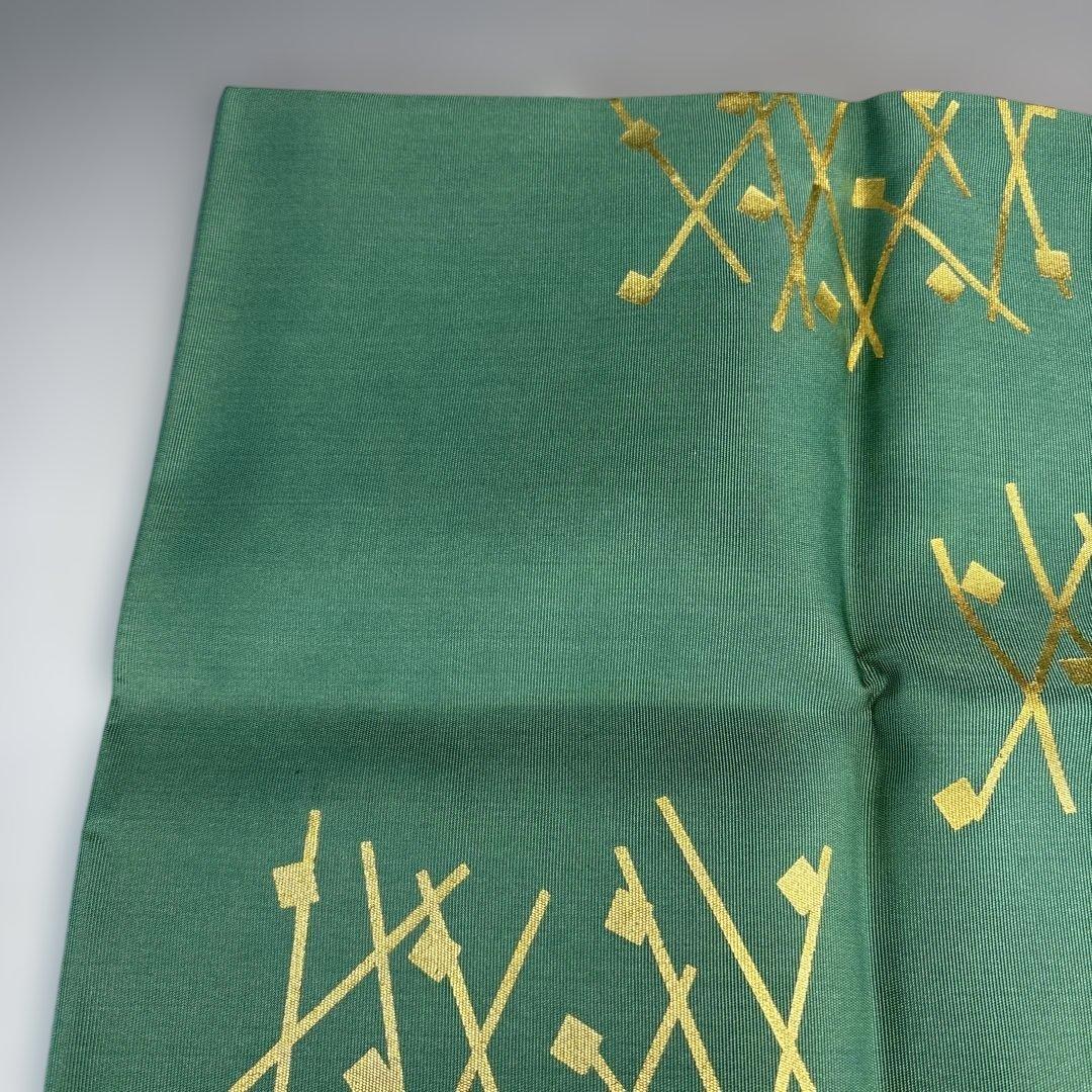 【中古品】茶道具　袋師　土田友湖 切箔染服紗