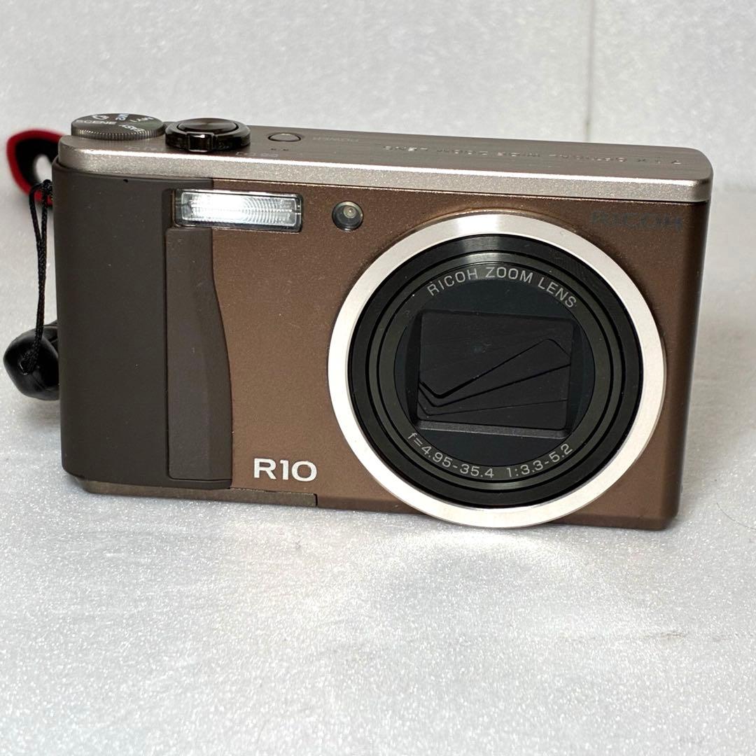 動作確認済み RICOH R10 ブラウン オールドコンデジ デジカメ