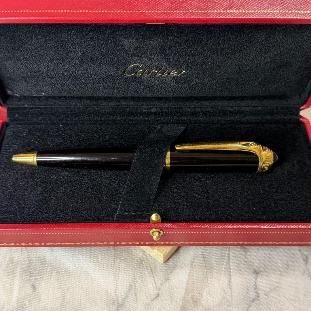 Cartier ボールペン 黒 専用ケース付き