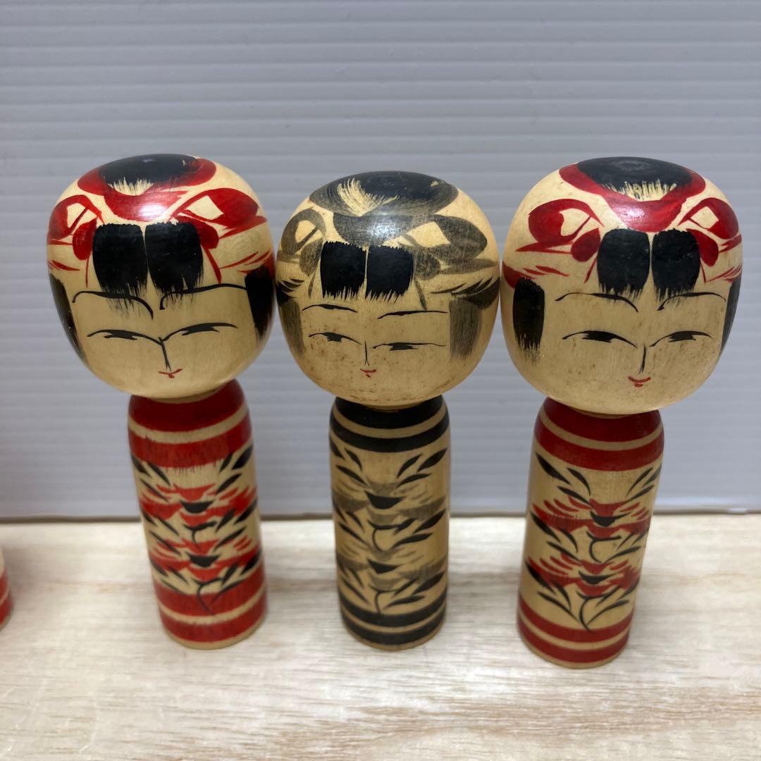 E-壁 ミニこけし 9点セット まとめ売り 佐々木功作 郷土玩具 民芸品伝統工芸