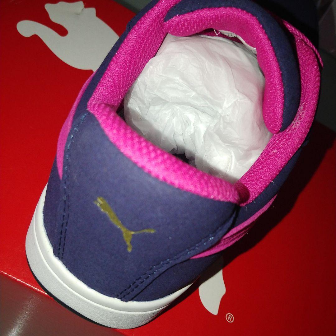 PUMA ネイビー/ピンク 安全靴