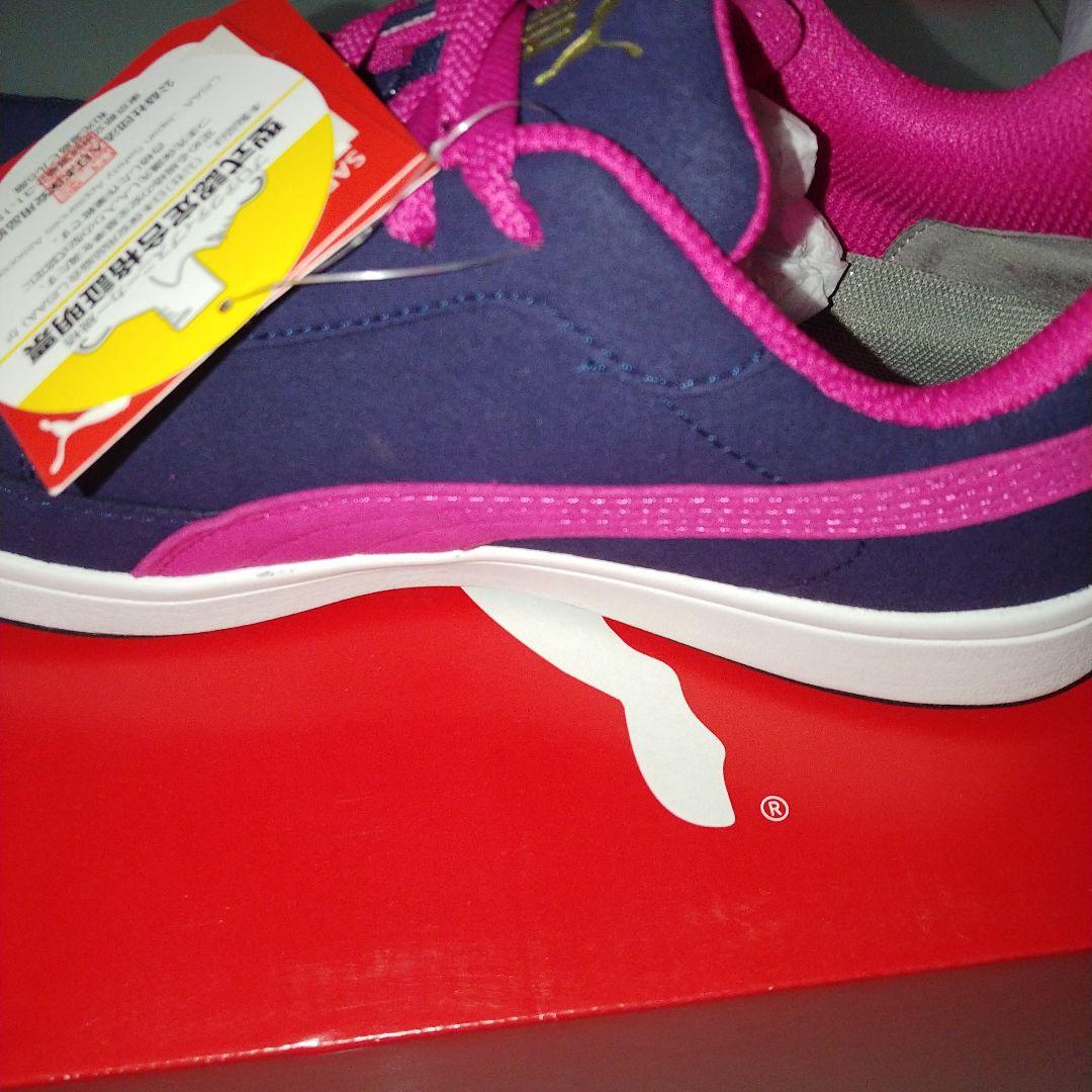 PUMA ネイビー/ピンク 安全靴