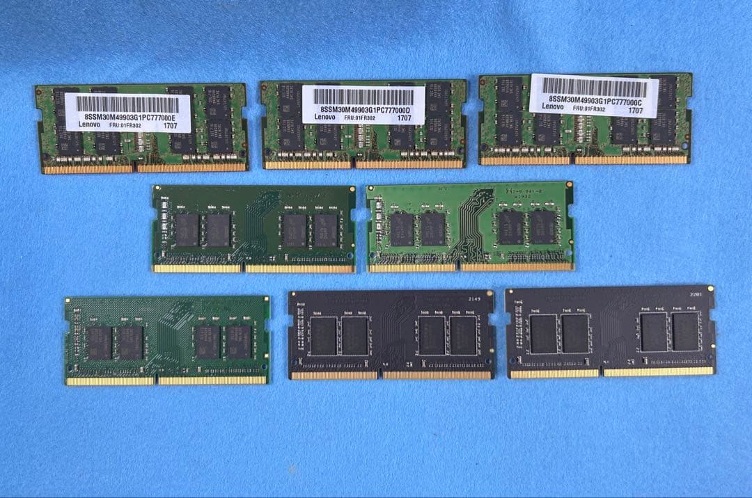 メモリ－DDR4 16GB x 5枚 + 4GB x3枚
