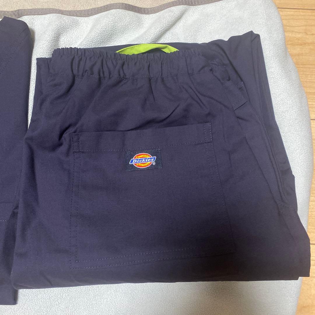 Dickies ネイビー スクラブシャツ・パンツセット