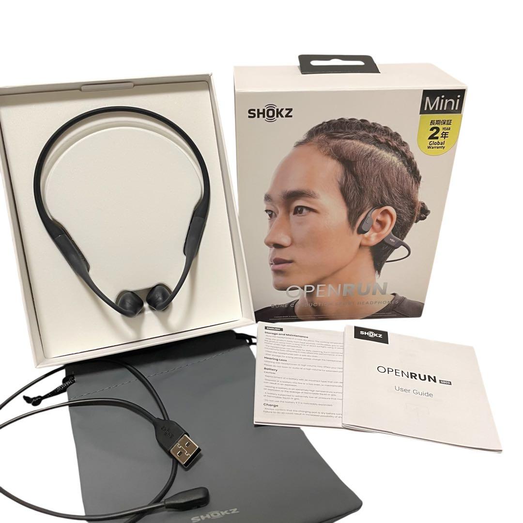 【美品/箱付き】Shokz ショックス OpenRun S803 骨伝導イヤホン