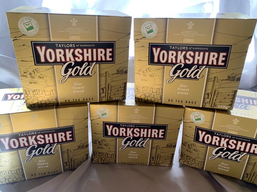 イギリス　ヨークシャーティー ゴールド80入り　五箱セット