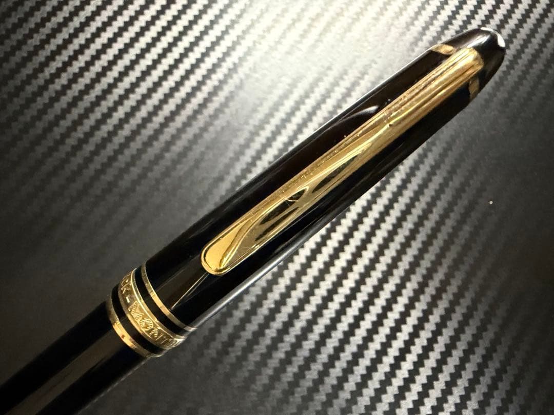 美品 モンブラン マイスターシュテュック 144 万年筆 ブラック 全金 EF