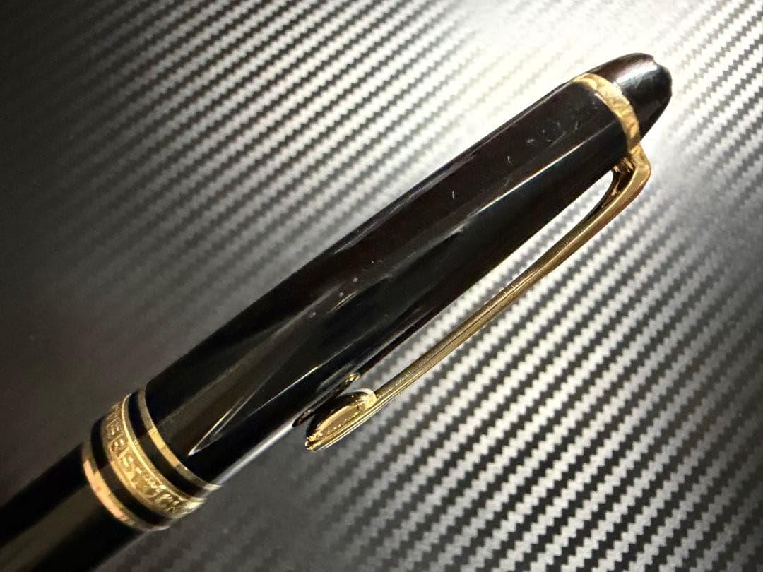 美品 モンブラン マイスターシュテュック 144 万年筆 ブラック 全金 EF