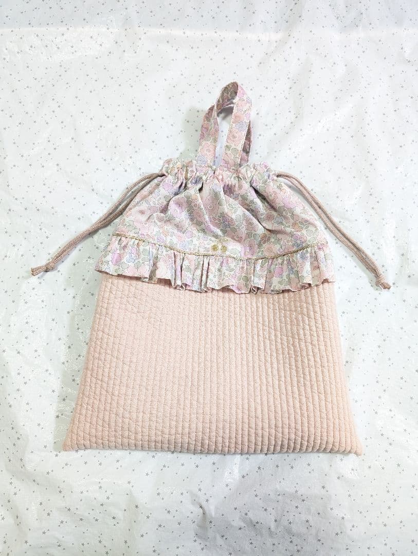 リバティ　レッスンバッグ上履き入れ体操服袋　ベッツィ×ヌビ　ハンドメイド