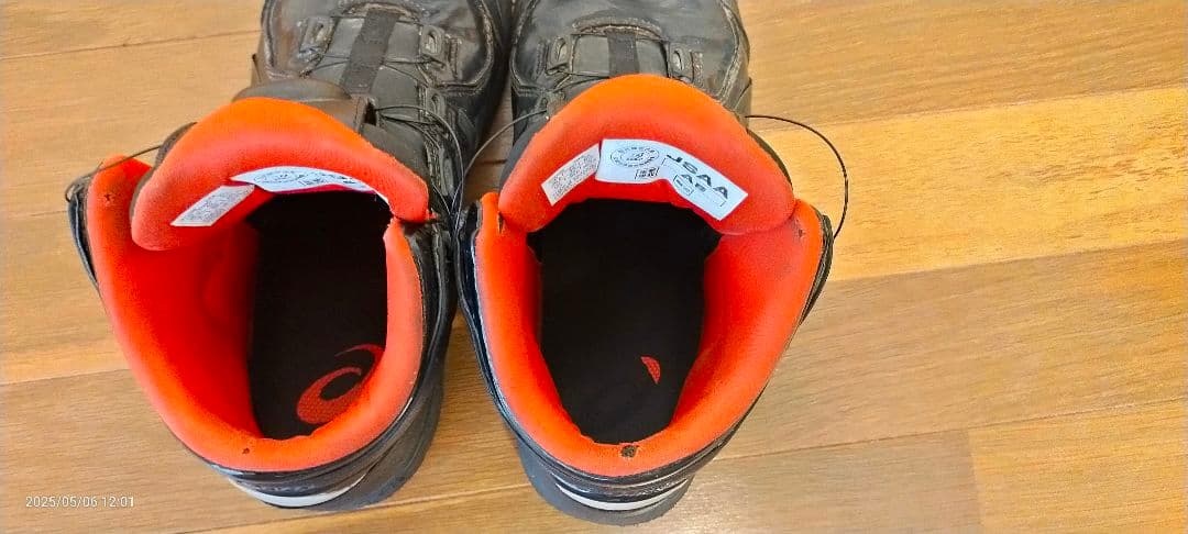 シ*コ様 ASICS BOA システム ハイカット安全靴 ブラック/オレンジ