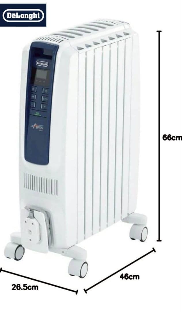美品 4〜10畳【デロンギ】オイルヒーター 暖房 チャイルドロック 家電 防寒