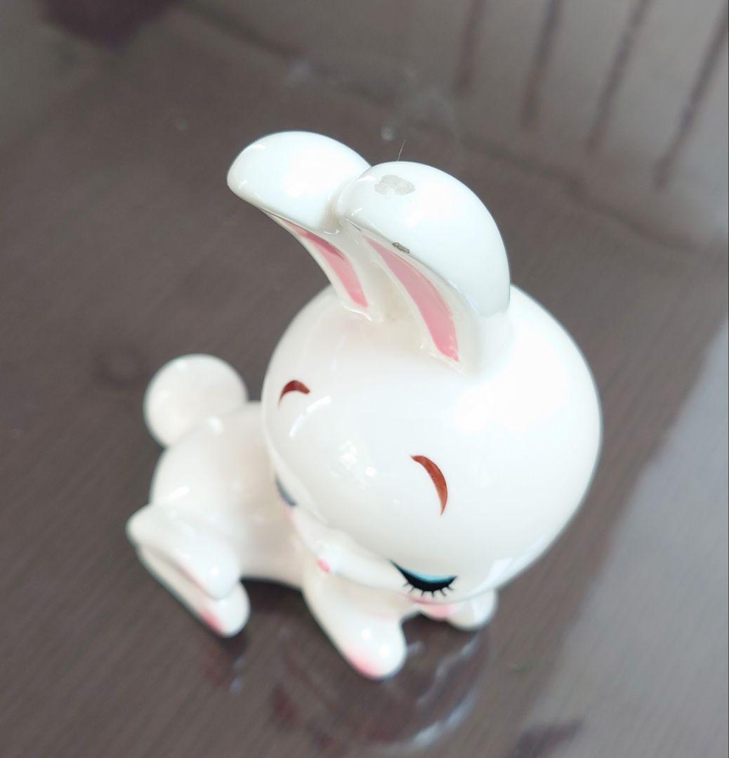 内藤ルネ　白うさぎ　貯金箱　RUNE