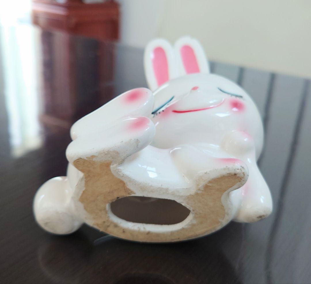 内藤ルネ　白うさぎ　貯金箱　RUNE