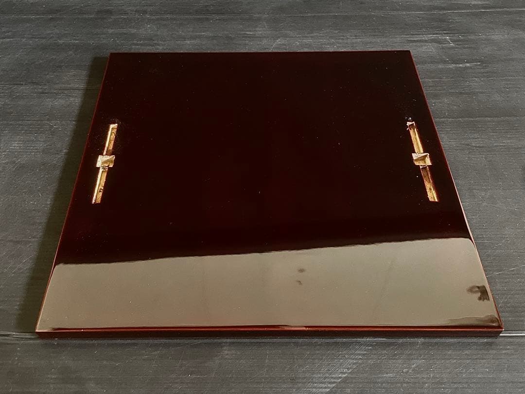 【美品】「母」輪島塗 淡々斎好 寿棚 芳斎 共箱 組立式 茶道具 （402Ｂ）