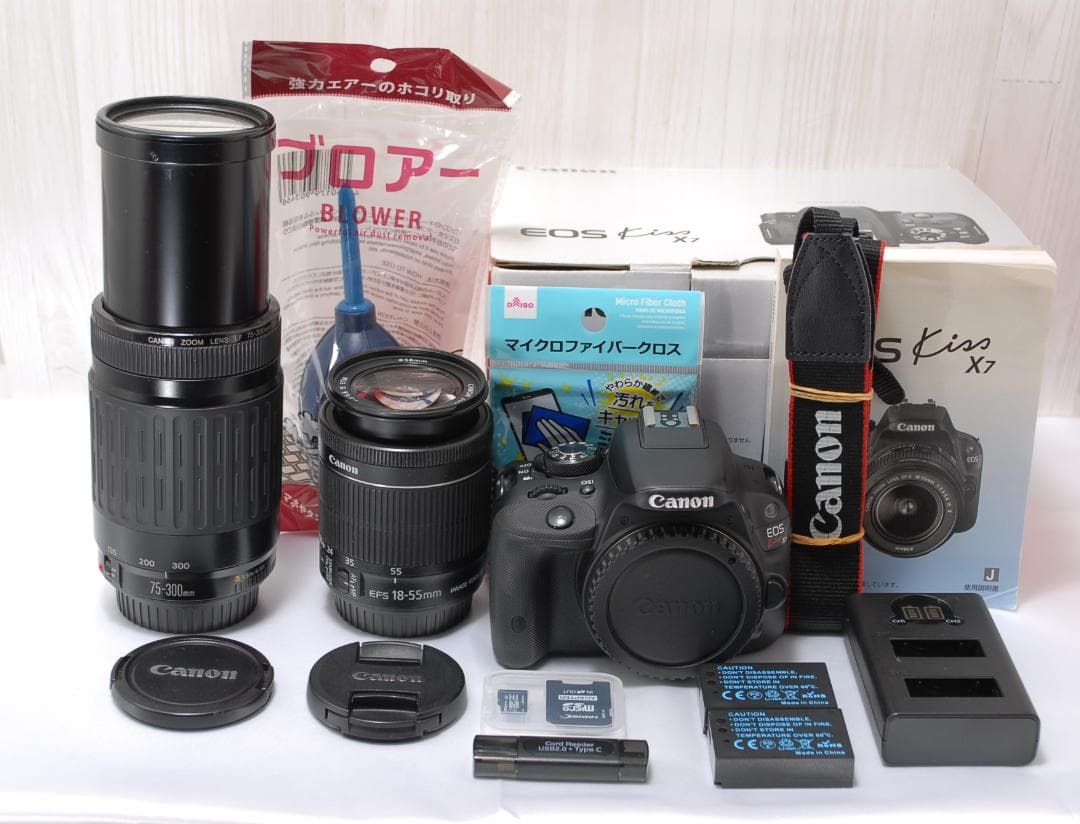 ✨人気機種✨Canon EOS Kiss X7 ダブルレンズ スマホ転送 軽量