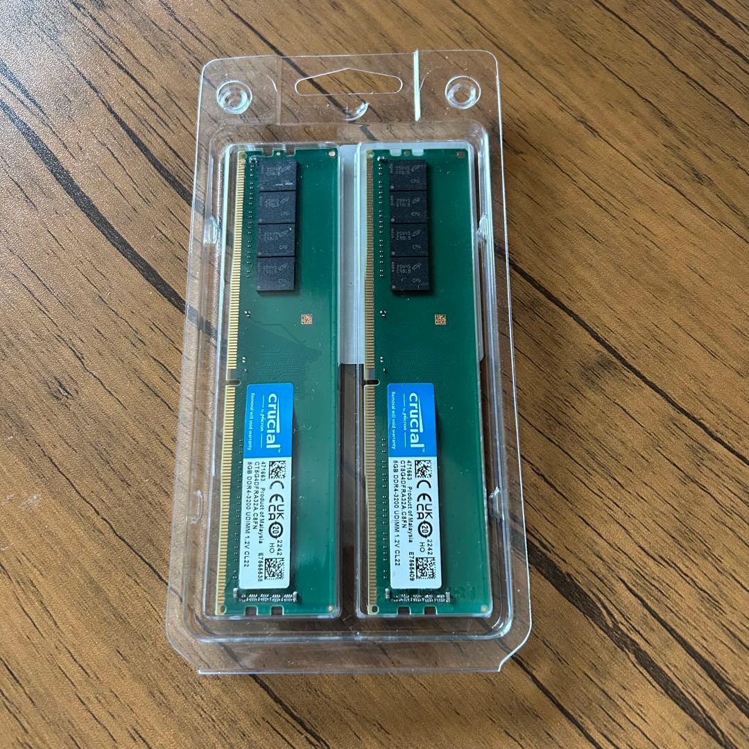 Crucial 16GB DDR4 3200MHz メモリキット