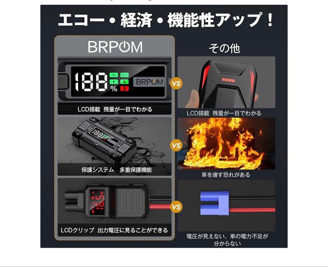 11291 新品　BRPOM ジャンプスターター 5000A BM502