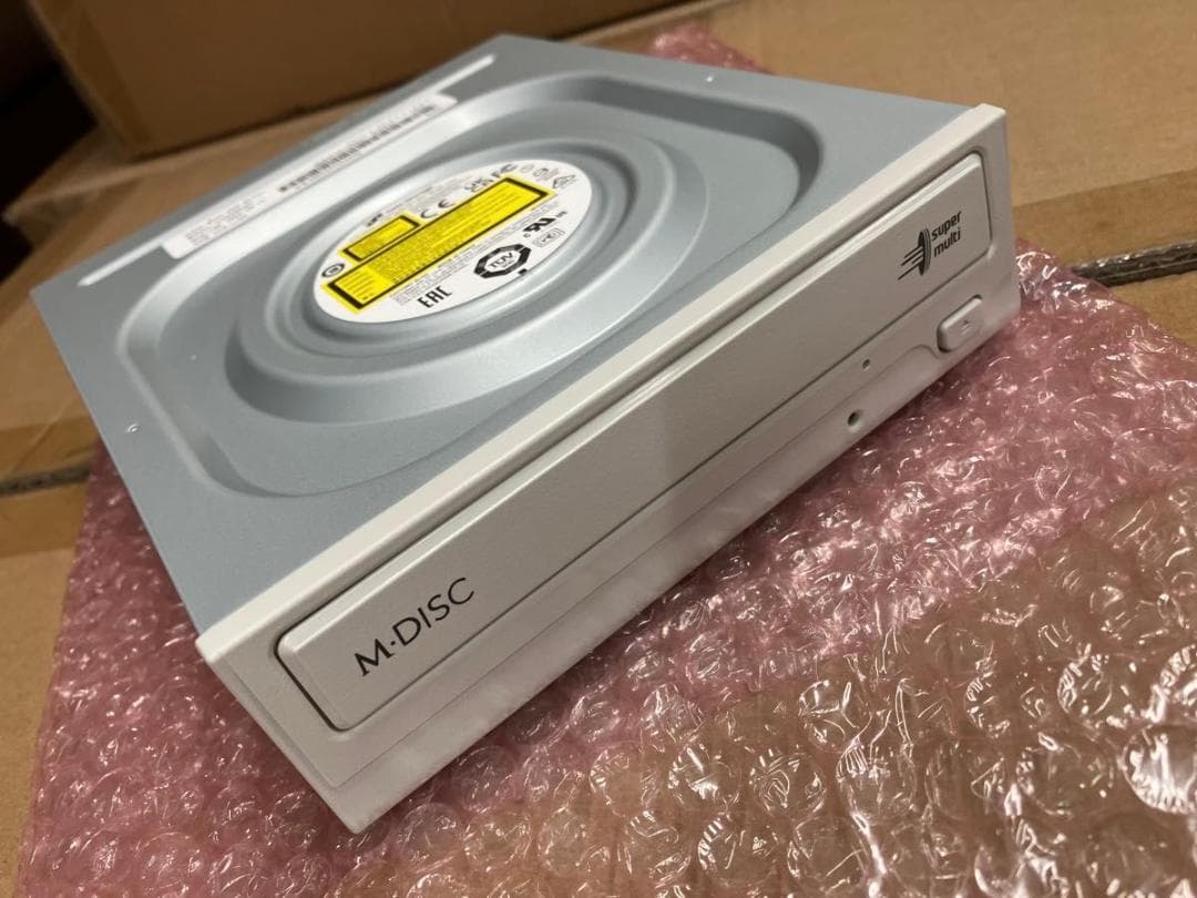【未使用】HLDSスーパーマルチDVDドライブ ソフト付GH24NSD5ホワイト