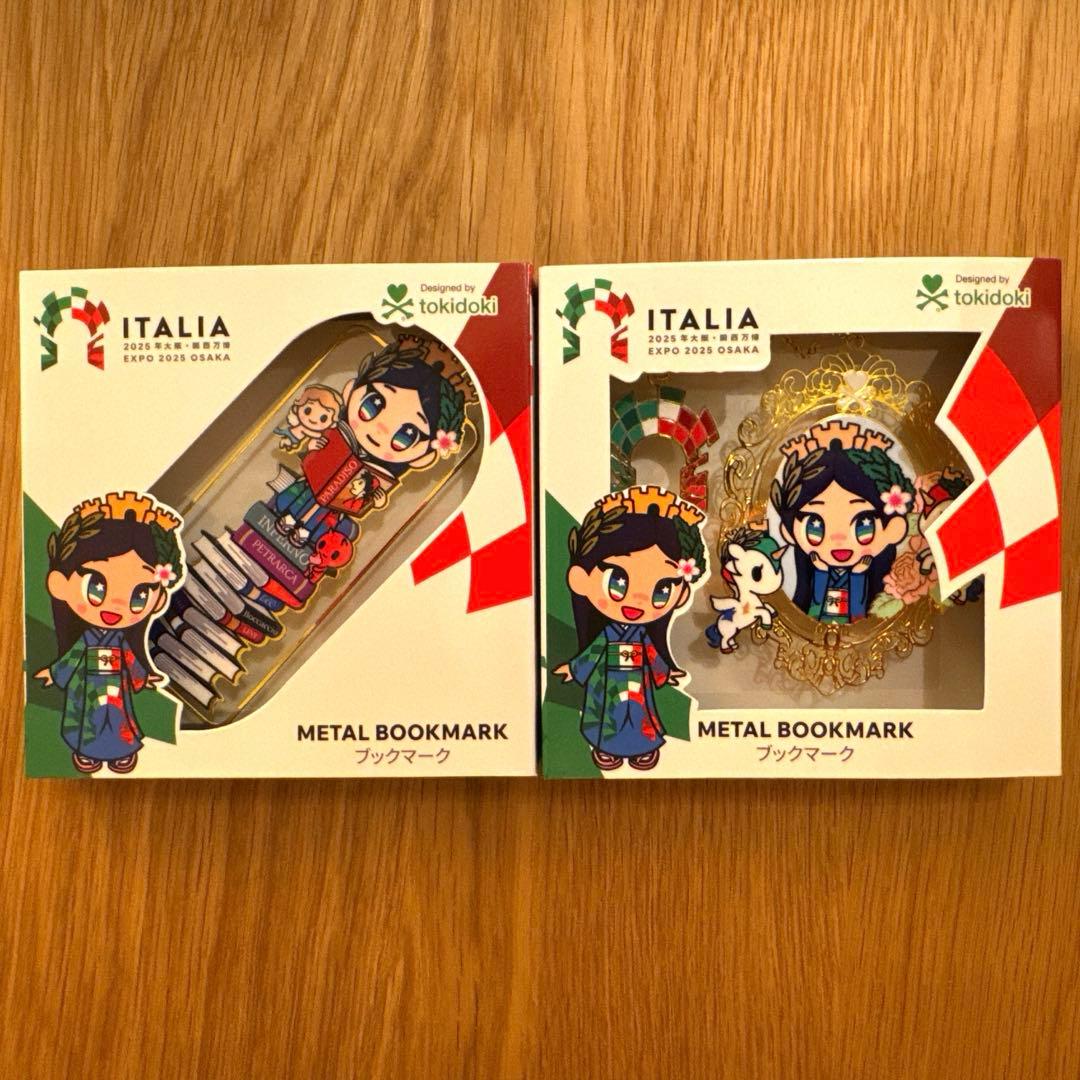 【新品】イタリアちゃん ブックマーク しおり 2個セット 大阪万博 イタリア館