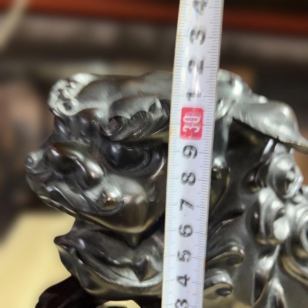 金属製 玉獅子