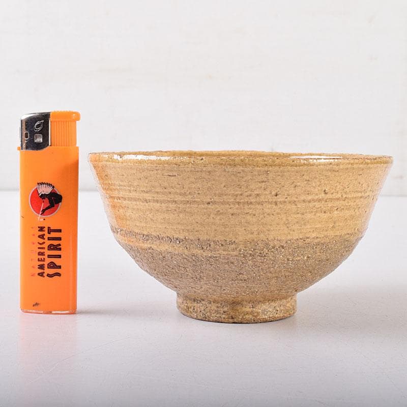 茶道具　京焼　清風与平造　伊羅保茶碗　共布　共箱　V　R8159