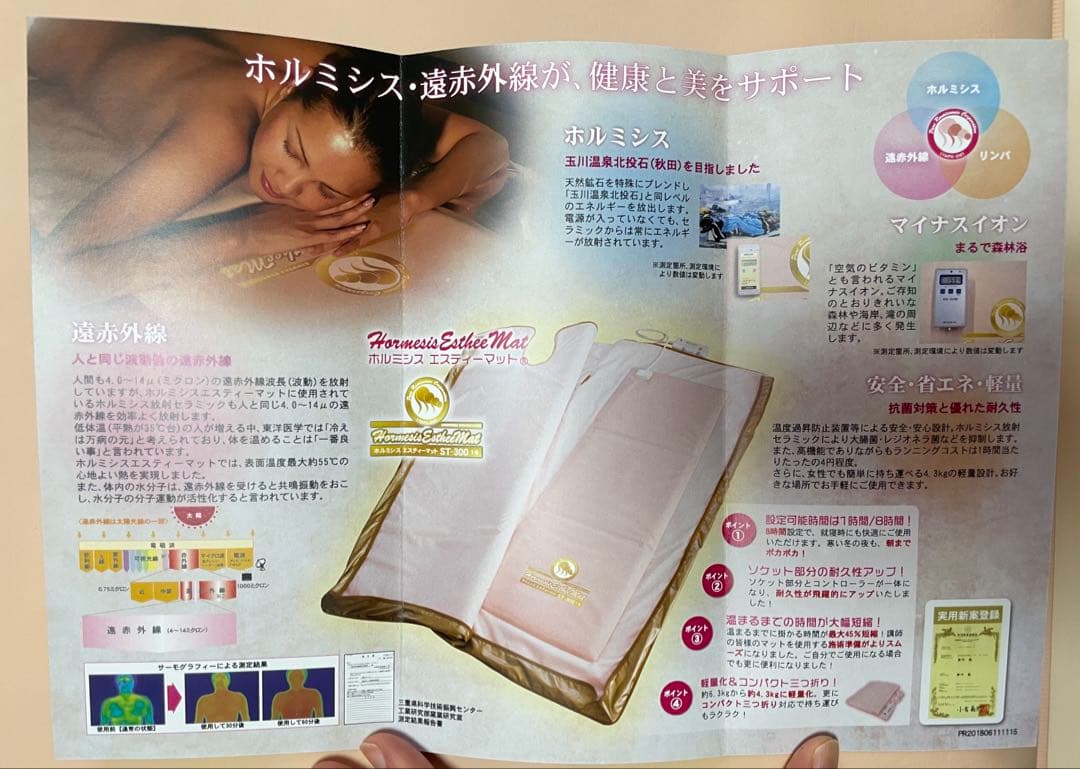 寝るだけダイエット！ホルミシスエスティマット＆専用カバー付き