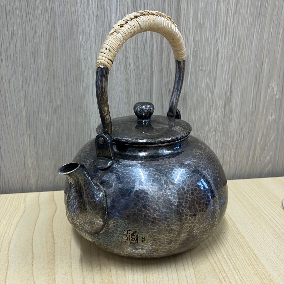 【純銀製】玉川堂　銀瓶　金属工芸品