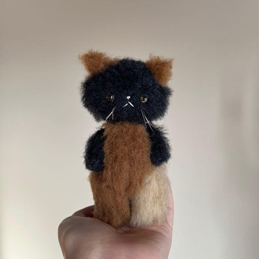 ミケ　猫　ハンドメイド　ぬいぐるみ　作家　テディベア　アートドール　324