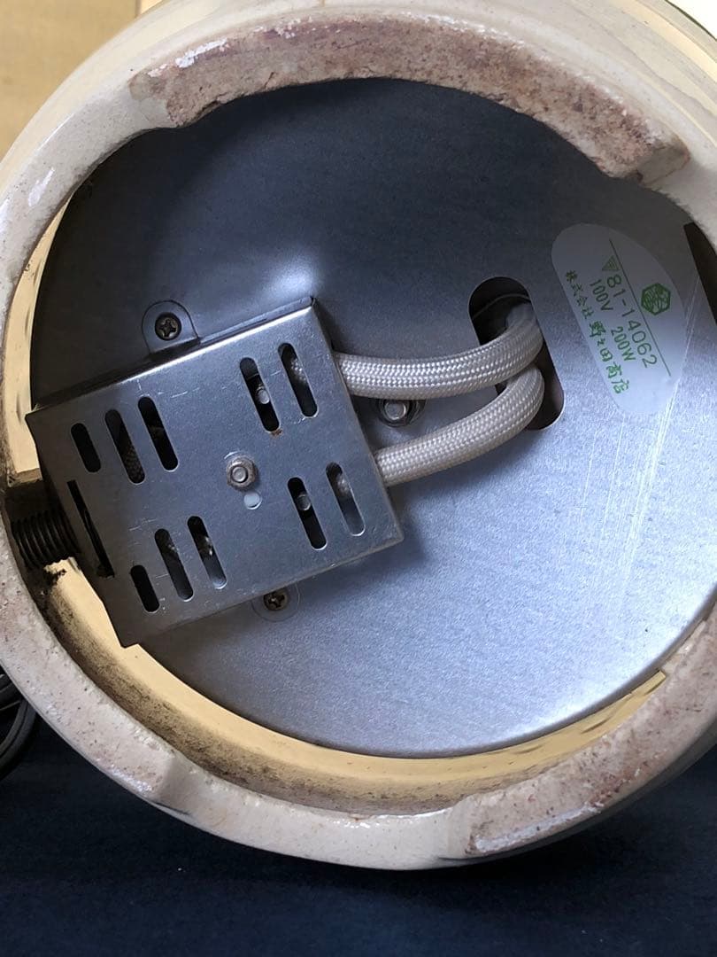 割引❗️《R》野々田式 織部 江戸火鉢 電熱器 煎茶 茶道具　1f
