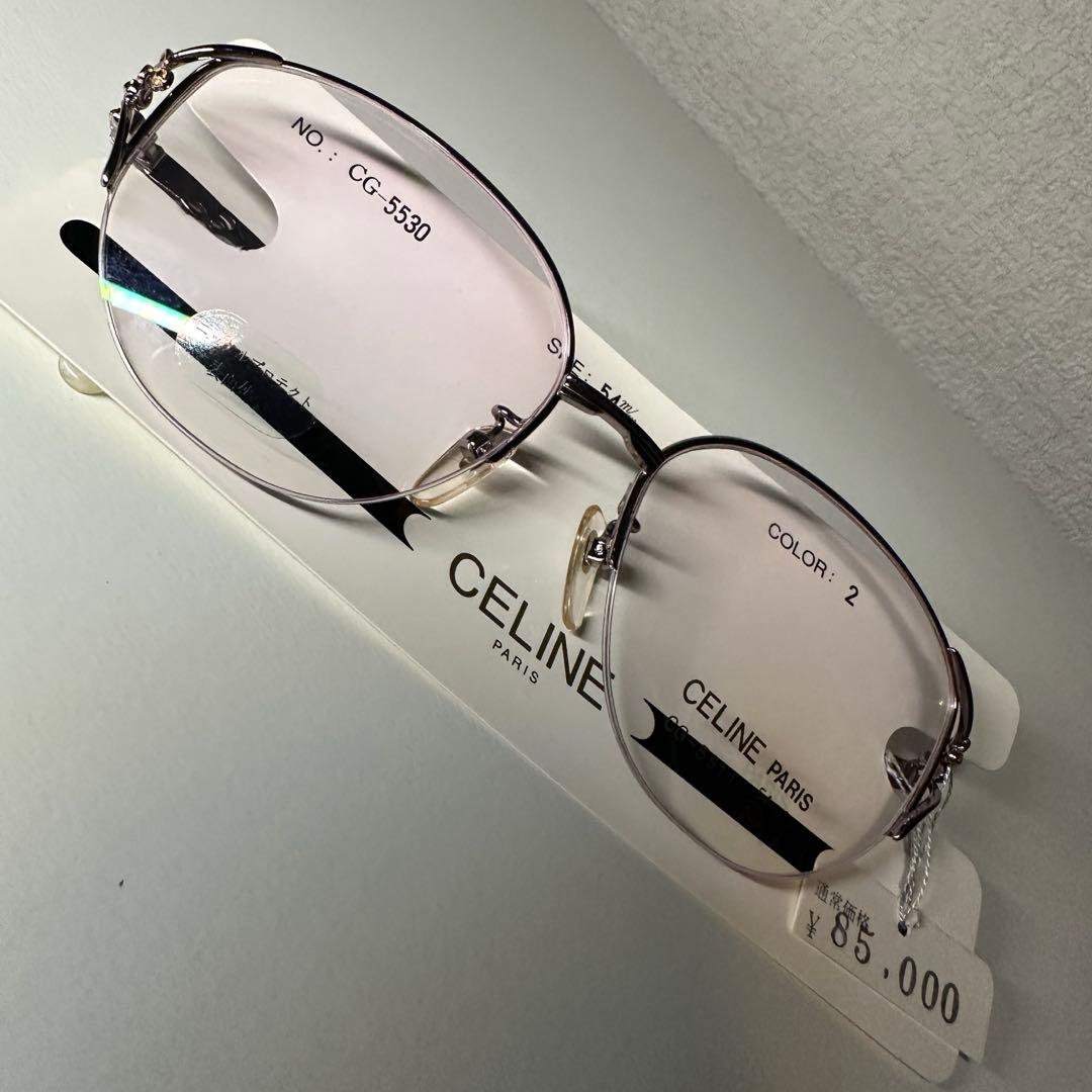 当時定価8.5万 90s VINTAGE セリーヌ12K 金張り メガネ デッド