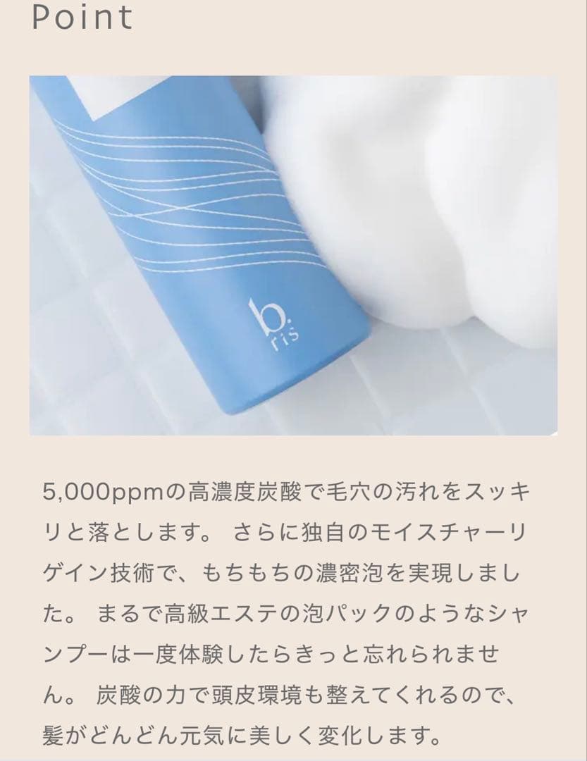 b. ris organic foaming shampoo 3本セット