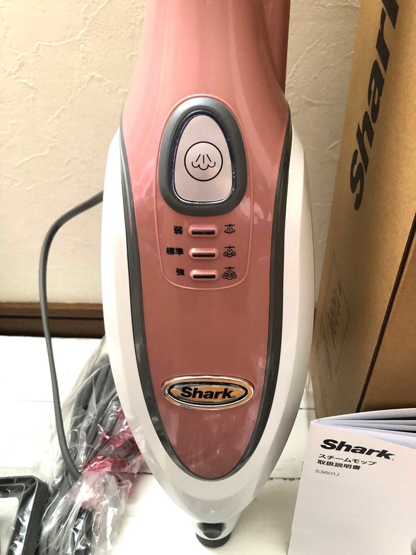 シャーク除菌もできりるスチームモップ三角ヘッド&パッド付き 色　スモーキーローズ