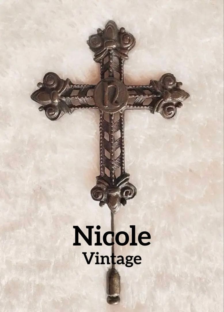 【Nicole】✨アンティーク✨クロス ブローチ 十字架