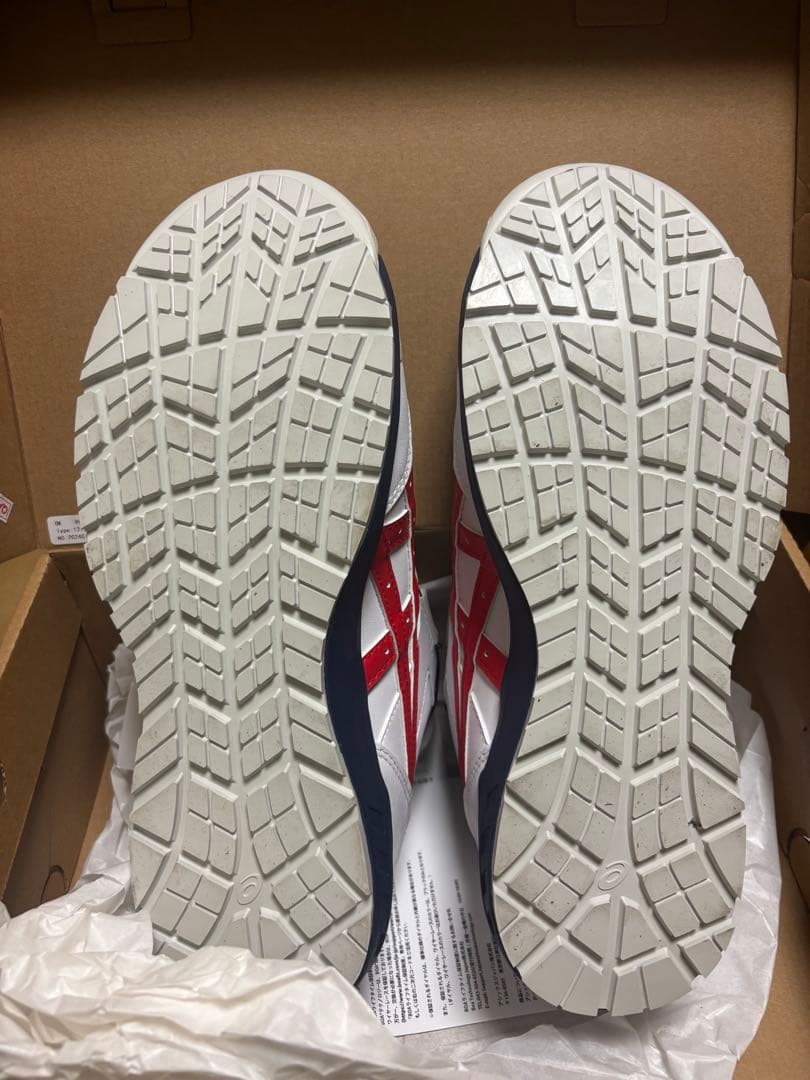 ASICS CP 安全靴 ホワイト/クラシックレッド