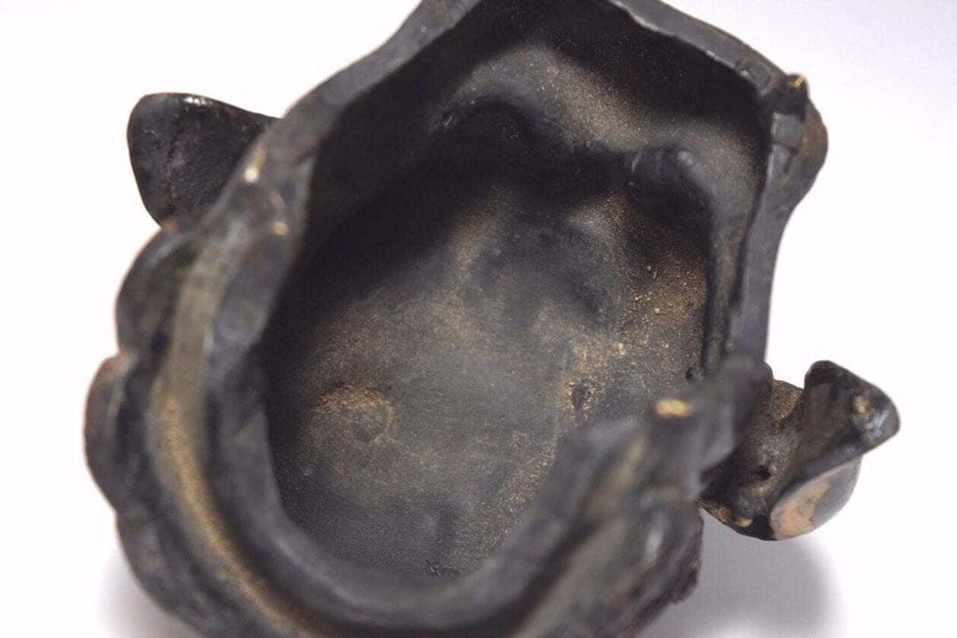 鍍金古銅獅子香爐　美術品　骨董品　金属製　工芸品　香炉　銅製品　中古　香道具