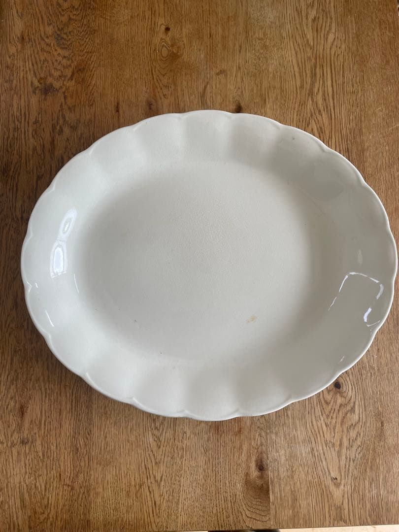 アンティーク食器GrindleyEnglandCream Petalオーバル大皿