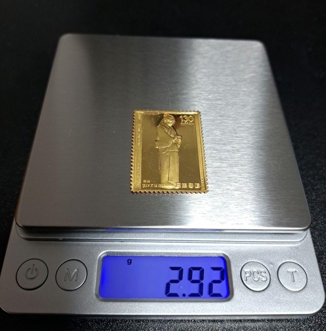 純金刻印　希少 限定品 遊楽　切手形　金属工芸品 　2.92g　日本製