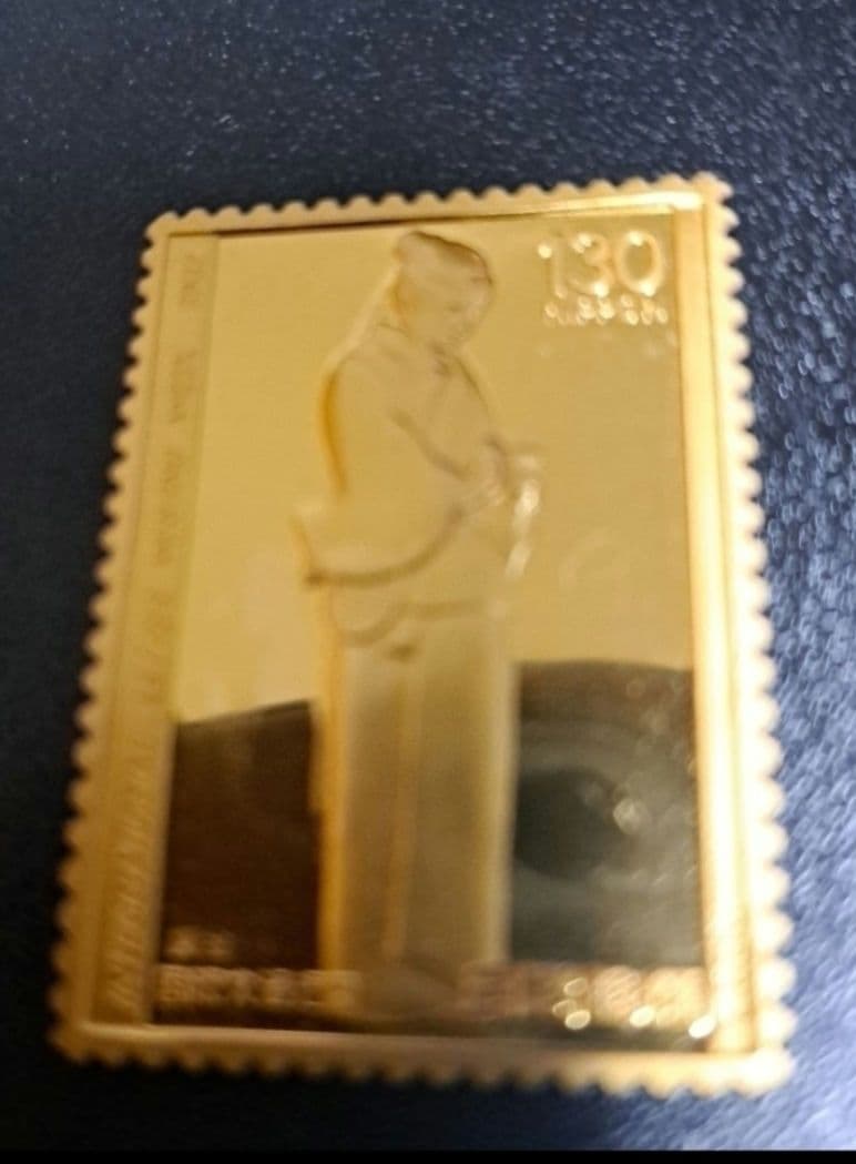 純金刻印　希少 限定品 遊楽　切手形　金属工芸品 　2.92g　日本製