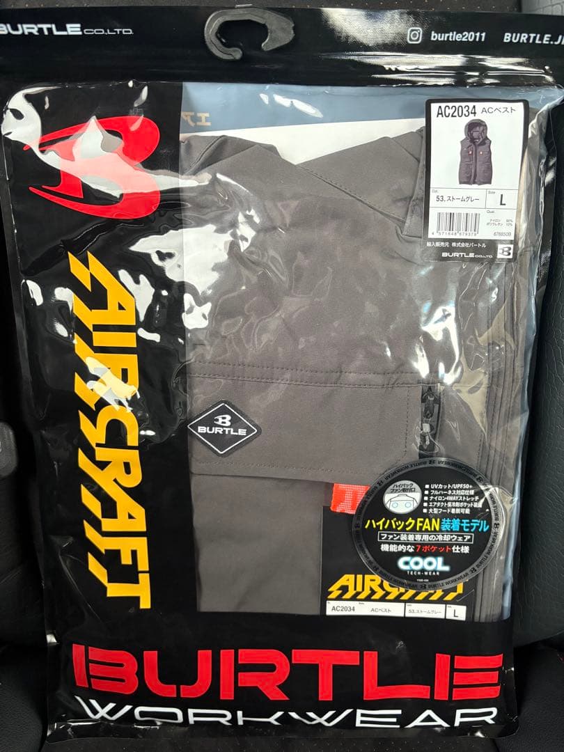 新品BURTLE 空調服バートルエアークラフト AC2034【L】ストームグレー