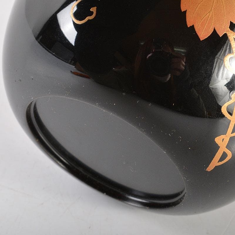 茶道具　新井司峰造　蔦蒔絵　大棗　共箱　C　R5883