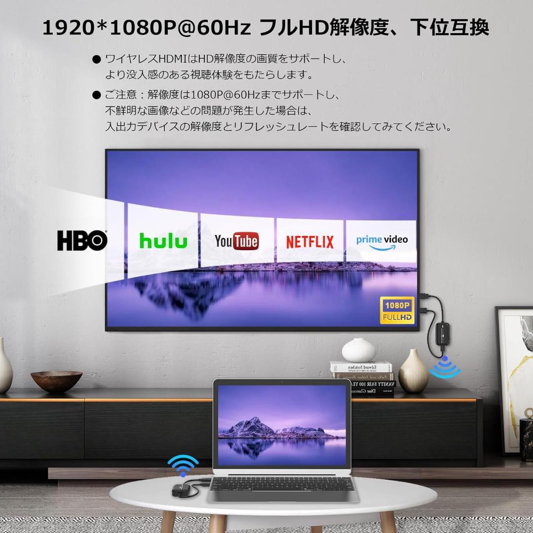【新品未使用】ワイヤレスHDMI 送受信機