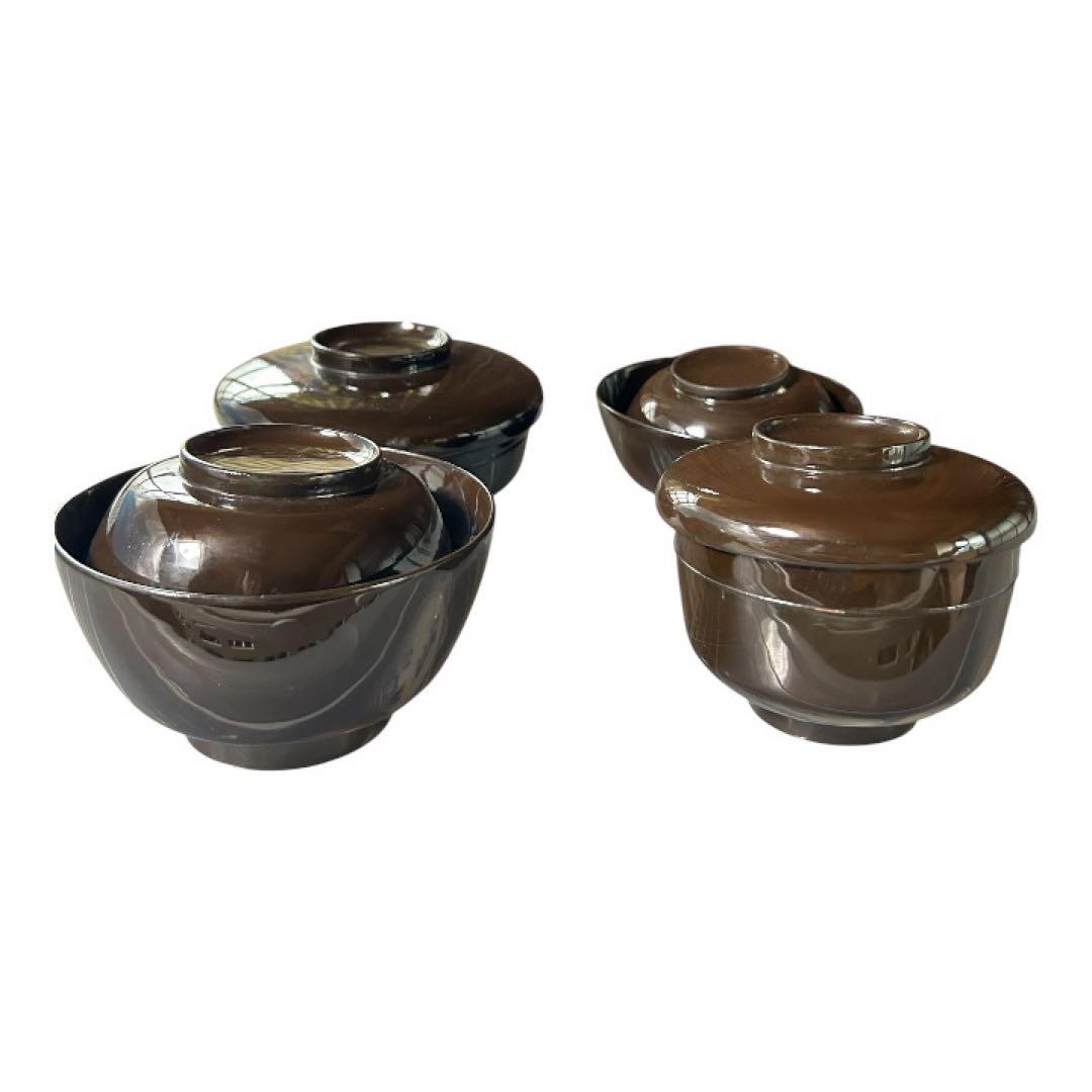 明治　大正　漆椀　4種類×20セット　蓋付き　お椀　茶碗　煮物ZARA