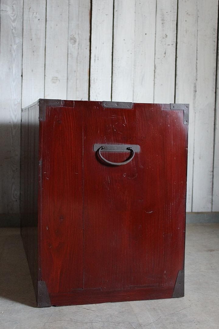 綺麗な丸金具庄内箪笥　4杯　タンス　収納　古家具　古民家　時代家具