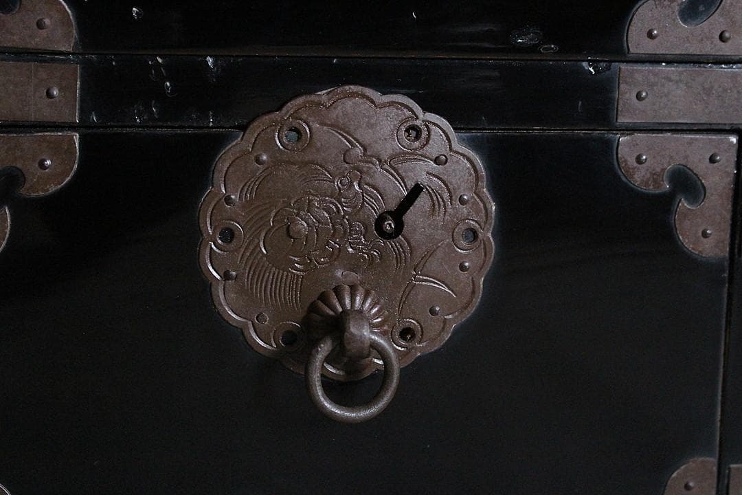 綺麗な丸金具庄内箪笥　4杯　タンス　収納　古家具　古民家　時代家具