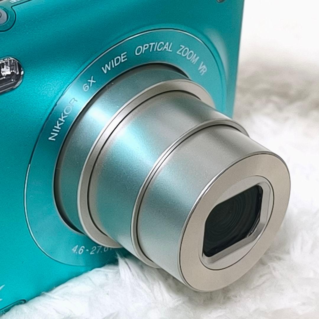 極美品✨NIKON COOLPIX S3300 ターコイズブルー デジカメ